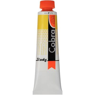 Cobra Study Waterafdunbare Olieverf Tube Primair Geel 275-40 ml Semi-Opaque Hoogwaardige Pigmenten Oplosmiddelvrij Lichtecht++ Cobra Study Waterafdunbare Olieverf Tube Primair Geel 275-40 ml Semi-Opaque Hoogwaardige Pigmenten Oplosmiddelvrij Lichtecht++