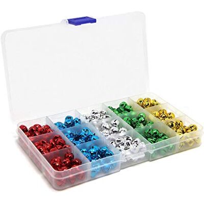 BetterJonny 300 stuks Jingle Bells met opbergdoos, kleine bel mini belletjes, ambachtelijke klokken, doe-het-zelf klokken voor krans, Kerstmis, vakantie thuis feest & festival decoraties en sieraden maken, 10 mm, BetterJonny 300 stuks Jingle Bells met opbergdoos, kleine bel mini belletjes, ambachtelijke klokken, doe-het-zelf klokken voor krans, Kerstmis, vakantie thuis feest & festival decoraties en sieraden maken, 10 mm,