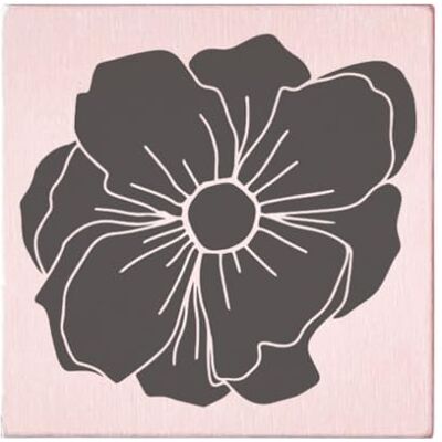 May and Berry Houten stempel bloem donker, 45x45mm May and Berry Houten stempel bloem donker, 45x45mm