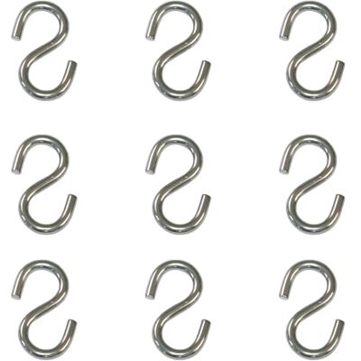 Amig Set van 6 open S-vormige haken model 30165 voor het ophangen van gereedschap of keuken- en doe-het-zelfbenodigdheden, voor het verbinden van touwen, kettingen of linten Amig Set van 6 open S-vormige haken model 30165 voor het ophangen van gereedschap of keuken- en doe-het-zelfbenodigdheden, voor het verbinden van touwen, kettingen of linten