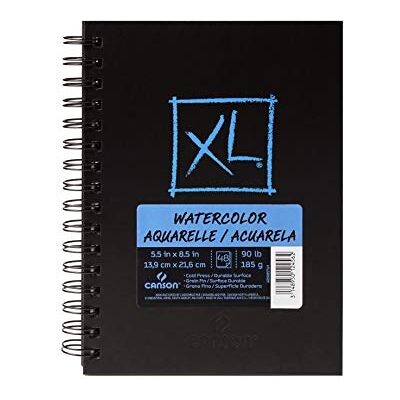 Canson C400085769 XL-aquarelboek aquarelpapierblokken, papier, zwart, 5,5 x 8,5 cm Canson C400085769 XL-aquarelboek aquarelpapierblokken, papier, zwart, 5,5 x 8,5 cm