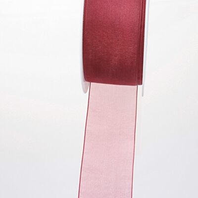 Deko AS GmbH 53736 Organza lint met geweven rand 38mm 50m col. 69 bordeaux 53736-38-50-69 Deko AS GmbH 53736 Organza lint met geweven rand 38mm 50m col. 69 bordeaux 53736-38-50-69
