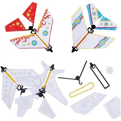 Baker Ross VC215 Maak je eigen vliegende opwindvliegtuigjes Set van 8, Inkleur-speelgoedvliegtuigjes Baker Ross VC215 Maak je eigen vliegende opwindvliegtuigjes Set van 8, Inkleur-speelgoedvliegtuigjes