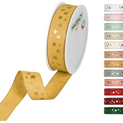 Halbach Seidenbänder 295 Cadeaulint Kerstmis, polyester, honing, 25 mm x 18 m Halbach Seidenbänder 295 Cadeaulint Kerstmis, polyester, honing, 25 mm x 18 m
