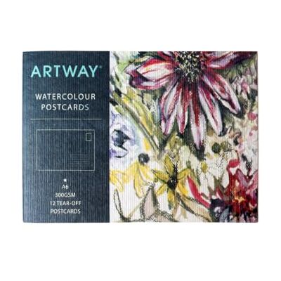 Artway Briefkaartenblok A6, 12 Vellen, 300g/m², 100% Katoenen Aquarelpapier Voor Aquarel en Gouache; 100% Katoen, Koudgeperst, Adres- en Postzegelvak, Zuurvrij & Gelijmd Artway Briefkaartenblok A6, 12 Vellen, 300g/m², 100% Katoenen Aquarelpapier Voor Aquarel en Gouache; 100% Katoen, Koudgeperst, Adres- en Postzegelvak, Zuurvrij & Gelijmd