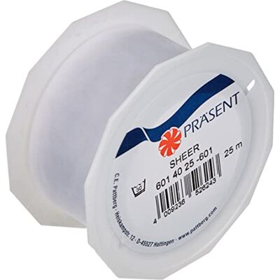 PRÄSENT C.E. Pattberg Sheer Organza Ribbon White, 27 Yards Gift Wrap Ribbon, 4,6 cm breed, accessoires voor decoratie en handwerk, decoratielint voor geschenken, voor elke gelegenheid PRÄSENT C.E. Pattberg Sheer Organza Ribbon White, 27 Yards Gift Wrap Ribbon, 4,6 cm breed, accessoires voor decoratie en handwerk, decoratielint voor geschenken, voor elke gelegenheid