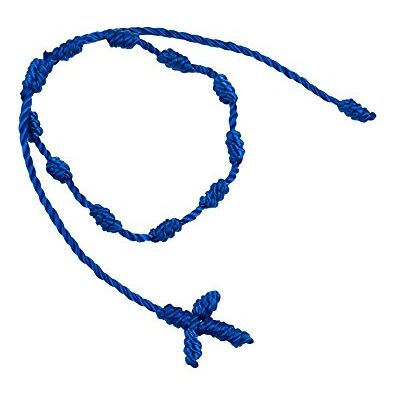 Mopec Armband rozenkrans met kruis macramé, textiel, blauw, 3 x 17,5 x 8 cm, 10 stuks Mopec Armband rozenkrans met kruis macramé, textiel, blauw, 3 x 17,5 x 8 cm, 10 stuks