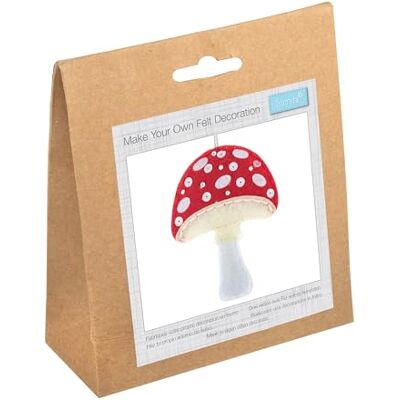 Trimits Vilt Decoratie Kits, 8,5 x 12cm, Paddestoel Trimits Vilt Decoratie Kits, 8,5 x 12cm, Paddestoel