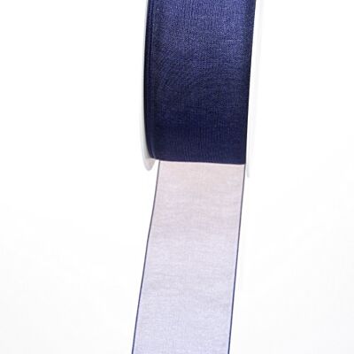 Deko AS GmbH 53736 Organza lint met geweven rand 38mm 50m col. 79 donkerblauw 53736-38-50-79 Deko AS GmbH 53736 Organza lint met geweven rand 38mm 50m col. 79 donkerblauw 53736-38-50-79