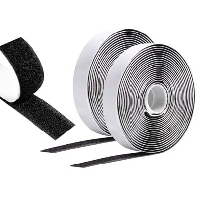 Vinabo Zelfklevend klittenband, 5 m x 20 mm, dubbelzijdig plakband met haak en lus, sterke lijm, haak en lus, bandjes om te naaien (zwart) Vinabo Zelfklevend klittenband, 5 m x 20 mm, dubbelzijdig plakband met haak en lus, sterke lijm, haak en lus, bandjes om te naaien (zwart)