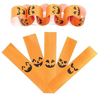 Baker Ross FX255 Pompoen Papieren Kettingen Pak van 200, Halloween Decoraties voor Kinderen, Kunst en Knutselsets voor Pompoendecoraties Baker Ross FX255 Pompoen Papieren Kettingen Pak van 200, Halloween Decoraties voor Kinderen, Kunst en Knutselsets voor Pompoendecoraties