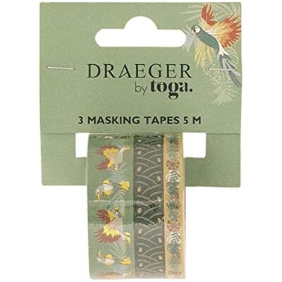 DRAEGER Toga MTY016 Afdekband, meerkleurig, 3-delige set, 5 m DRAEGER Toga MTY016 Afdekband, meerkleurig, 3-delige set, 5 m