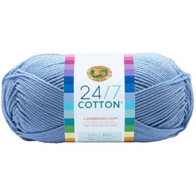 Lion Brand 24/7 Katoengaren - Lucht Blauw - Garen Lion Brand 24/7 Katoengaren - Lucht Blauw - Garen