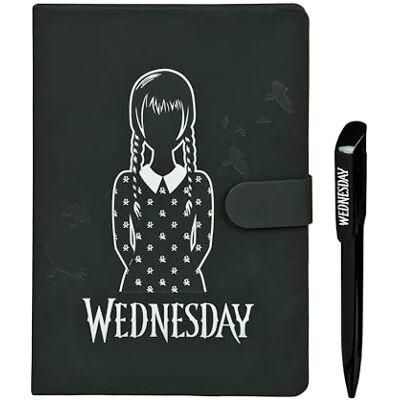 Undercover Wednesday A5 Notitieboekenset, magneetsluiting, 80 vellen FSC-papier, balpen, stijlvolle schrijfset voor notities en creativiteit Undercover Wednesday A5 Notitieboekenset, magneetsluiting, 80 vellen FSC-papier, balpen, stijlvolle schrijfset voor notities en creativiteit