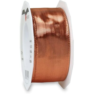 PRÄSENT Morex Ribbon Devon Bedraad Polyester/Metallic Lint, 1-1/2" door 22 yd, Koper PRÄSENT Morex Ribbon Devon Bedraad Polyester/Metallic Lint, 1-1/2" door 22 yd, Koper