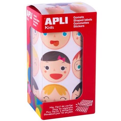 APLI Kids 18771 Emotions Gomets Roll Ø33 mm,Een maat,Wit APLI Kids 18771 Emotions Gomets Roll Ø33 mm,Een maat,Wit