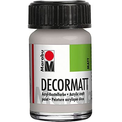 Marabu 14010039782 Decormat acryl metallic zilver 782, 15 ml, fluwelen matte acrylverf op waterbasis, crèmige en kleurintensief, speekselbestendig, weerbestendig, voor vrij schilderen en sjabloneren Marabu 14010039782 Decormat acryl metallic zilver 782, 15 ml, fluwelen matte acrylverf op waterbasis, crèmige en kleurintensief, speekselbestendig, weerbestendig, voor vrij schilderen en sjabloneren