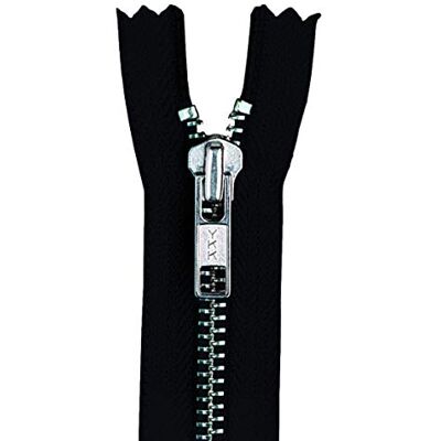 YKK metalen ritssluiting (deelbaar) kettingkleur nikkel 5 mm kettingbreedte voor jassen en lederwaren YKK metalen ritssluiting (deelbaar) kettingkleur nikkel 5 mm kettingbreedte voor jassen en lederwaren