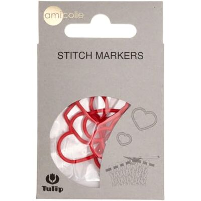 Tulip Heart XL Stitch Marker, Red – 1 piece Tulip Heart XL Stitch Marker, Red – 1 piece