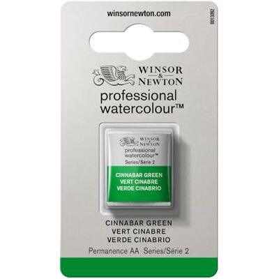 Winsor & Newton 0101420 Professional Watercolour Cinnabar Green, 1/2 nap aquarelverf, levendige kleuren in kunstenaarskwaliteit, hoge kleurglans en helderheid, lichtecht Winsor & Newton 0101420 Professional Watercolour Cinnabar Green, 1/2 nap aquarelverf, levendige kleuren in kunstenaarskwaliteit, hoge kleurglans en helderheid, lichtecht