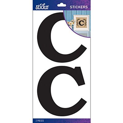 Sticko Basic Zwart Monogram Stickers-C, andere, Multi kleuren, 0.25x11.43x22.22 cm Sticko Basic Zwart Monogram Stickers-C, andere, Multi kleuren, 0.25x11.43x22.22 cm
