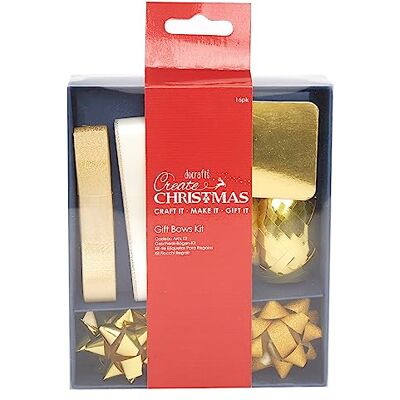 Papermania Maak Kerst Strik en Lint Set, Goud Papermania Maak Kerst Strik en Lint Set, Goud