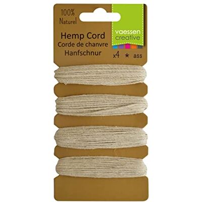 Creative Hemp Cord Assortiment Ecru Creative Hemp Cord Assortiment Ecru