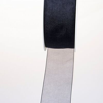 Deko AS GmbH 53736 organza lint met geweven rand 38mm 50m col. 09 zwart 53736-38-50-09 Deko AS GmbH 53736 organza lint met geweven rand 38mm 50m col. 09 zwart 53736-38-50-09