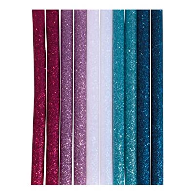 Rayher Smeltlijmpatronen glitter, voor mini-smeltlijmpistool (lage temperatuur), 10 stuks, lengte 10 cm, 7 mm ø, lijmsticks regenboogkleuren mix met glittereffect, 33496990 Rayher Smeltlijmpatronen glitter, voor mini-smeltlijmpistool (lage temperatuur), 10 stuks, lengte 10 cm, 7 mm ø, lijmsticks regenboogkleuren mix met glittereffect, 33496990
