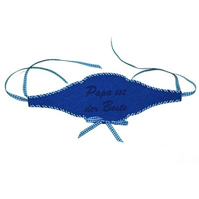Petra's Bastel News Petra's Knutsel-News decoratieartikel flessenband Papa is de beste viltband met donkerblauw geruite band geregen, blauw, 30 cm Petra's Bastel News Petra's Knutsel-News decoratieartikel flessenband Papa is de beste viltband met donkerblauw geruite band geregen, blauw, 30 cm