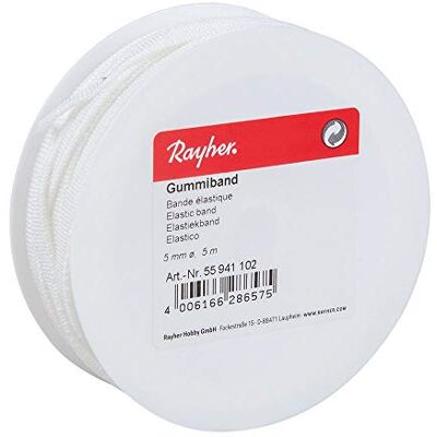 RAYHER 5mm Wit Elastiek - Elastic RAYHER 5mm Wit Elastiek - Elastic