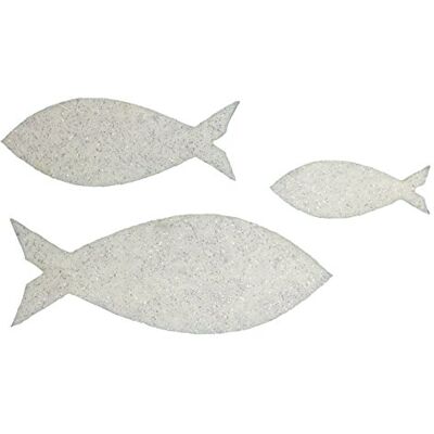 Petra's Bastel News 60-delige visset, 3 verschillende maten, glittervilt, eenzijdig glitter, fliz, wit, 18 x 12 x 5 cm Petra's Bastel News 60-delige visset, 3 verschillende maten, glittervilt, eenzijdig glitter, fliz, wit, 18 x 12 x 5 cm