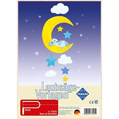 Pebaro 374/2S figuurzaagsjabloon mobiele muis op de maan Pebaro 374/2S figuurzaagsjabloon mobiele muis op de maan