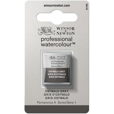 Winsor & Newton 0101428 Professional Watercolour Ostwald Grey, 1/2 nap aquarelverf, levendige kleuren in kunstenaarskwaliteit, hoge kleurglans en helderheid, lichtecht Winsor & Newton 0101428 Professional Watercolour Ostwald Grey, 1/2 nap aquarelverf, levendige kleuren in kunstenaarskwaliteit, hoge kleurglans en helderheid, lichtecht