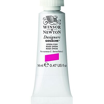 Winsor & Newton 8840539 Designers Gouache, fijnste kunstenaarsverf, hoogwaardige pigmenten, maximale dekking, archiefkwaliteit, 14 ml tube Opernpink Winsor & Newton 8840539 Designers Gouache, fijnste kunstenaarsverf, hoogwaardige pigmenten, maximale dekking, archiefkwaliteit, 14 ml tube Opernpink