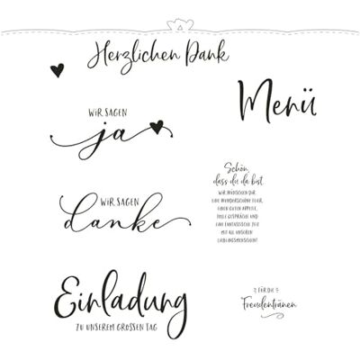 Creative Mundart stempel stanssjabloon en stempelset Duitse tekst bruidspaar, zilver, 20 x 24 cm Creative Mundart stempel stanssjabloon en stempelset Duitse tekst bruidspaar, zilver, 20 x 24 cm