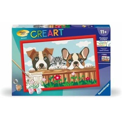 Ravensburger CreArt Kids 31x21 cm Kunstnummer Honden en katten Verfset van Numbers Vanaf 9 jaar oud 25908 Ravensburger CreArt Kids 31x21 cm Kunstnummer Honden en katten Verfset van Numbers Vanaf 9 jaar oud 25908