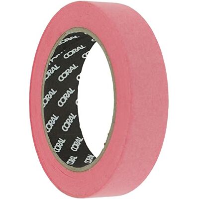 CORAL 71601 Precisie Afplakband Lage Tack Schone Randen op Gevoelige Oppervlakken Roze Washi Papier 1 inch 50 M roll CORAL 71601 Precisie Afplakband Lage Tack Schone Randen op Gevoelige Oppervlakken Roze Washi Papier 1 inch 50 M roll