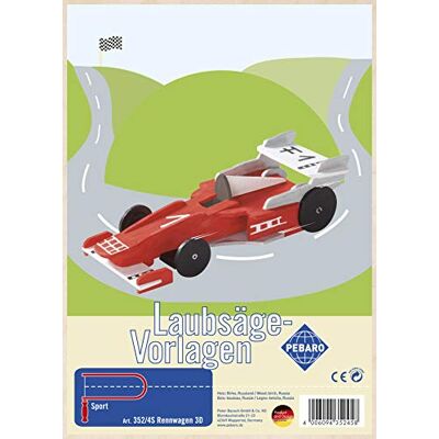 Pebaro 352/4S figuurzaagsjabloon racewagen 3D, 3 mm multiplex DIN A 4, auto-motief voorgedrukt, zagen met figuurzaagboog, knutselen, schilderen, klaar, figuurzagen, knutselen met hout, cadeau-idee Pebaro 352/4S figuurzaagsjabloon racewagen 3D, 3 mm multiplex DIN A 4, auto-motief voorgedrukt, zagen met figuurzaagboog, knutselen, schilderen, klaar, figuurzagen, knutselen met hout, cadeau-idee