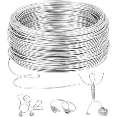 Romon Knutseldraad, 2 mm x 30 m, aluminium sieradendraad, doe-het-zelf draad om te knutselen, aluminiumdraad voor knutselen en sieraden maken Romon Knutseldraad, 2 mm x 30 m, aluminium sieradendraad, doe-het-zelf draad om te knutselen, aluminiumdraad voor knutselen en sieraden maken