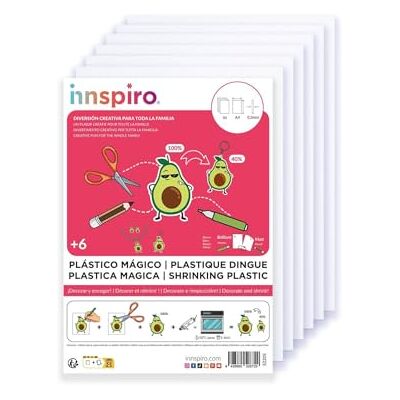 INNSPIRO Magische kunststoffolie, wit, A4, 0,3 mm, 6 stuks. INNSPIRO Magische kunststoffolie, wit, A4, 0,3 mm, 6 stuks.