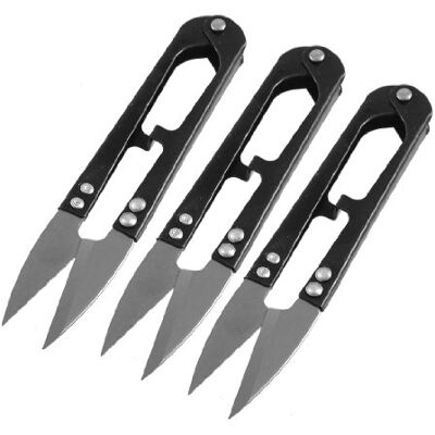Uxcell 3 x RVS Blade Thrum Garen Kruissteek Naaischaar Zwart Uxcell 3 x RVS Blade Thrum Garen Kruissteek Naaischaar Zwart
