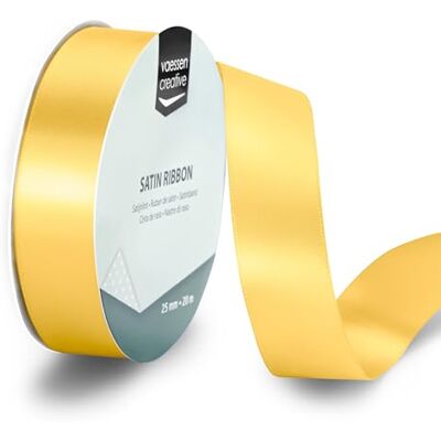 Creative Satijnlint Geelgoud 20 m x 25 mm Dubbelzijdig Cadeaulint op Rol voor Knutselen, Decoraties, Kaarten Maken, Scrapbooking en DIY Creative Satijnlint Geelgoud 20 m x 25 mm Dubbelzijdig Cadeaulint op Rol voor Knutselen, Decoraties, Kaarten Maken, Scrapbooking en DIY