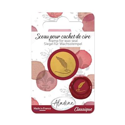 Aladine Veerzegel voor wasdeksel – van messing – embotor waxpistool – voor carterie, creatieve hobby's – 70224 Aladine Veerzegel voor wasdeksel – van messing – embotor waxpistool – voor carterie, creatieve hobby's – 70224
