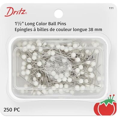 Dritz Lange kleur bal spelden-Maat 24 250/Pkg, Zilver Dritz Lange kleur bal spelden-Maat 24 250/Pkg, Zilver