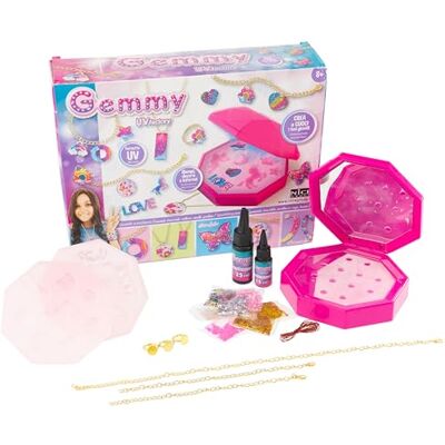 Girabrilla Gemmy UV Factory, magische oven voor kinderen, kit voor het maken van gepersonaliseerde en meerkleurige sieraden, 0-14 jaar Nice Group Girabrilla Gemmy UV Factory, magische oven voor kinderen, kit voor het maken van gepersonaliseerde en meerkleurige sieraden, 0-14 jaar Nice Group