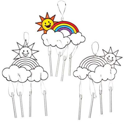 Baker Ross AG241 regenboogzonnevanger met windspel knutselset decoratiespeelgoed voor kinderen, perfecte party, koffertjes of prijszakvuller (4-pack), kleurloos, assortiment, 4 stuks Baker Ross AG241 regenboogzonnevanger met windspel knutselset decoratiespeelgoed voor kinderen, perfecte party, koffertjes of prijszakvuller (4-pack), kleurloos, assortiment, 4 stuks
