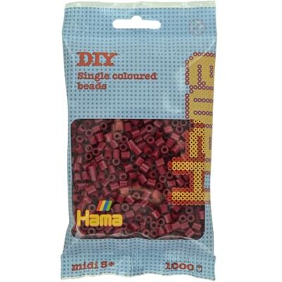 Hama Strijkkralenzakje ca. 1000 midi-kralen knutselen en mozaïeken voor kinderen vanaf 5 jaar creatief spel en knutseldecoratie Dark Cherry Hama Strijkkralenzakje ca. 1000 midi-kralen knutselen en mozaïeken voor kinderen vanaf 5 jaar creatief spel en knutseldecoratie Dark Cherry