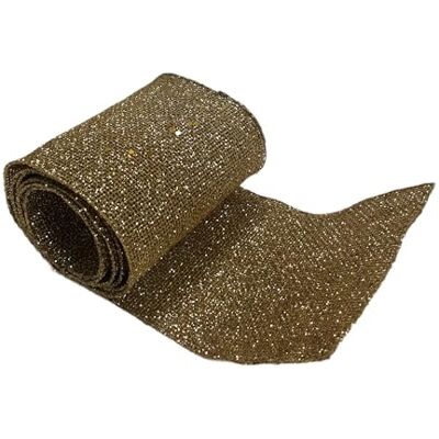 Pandecor Kunststof lint glitter goud 15 x 180 cm Pandecor Kunststof lint glitter goud 15 x 180 cm