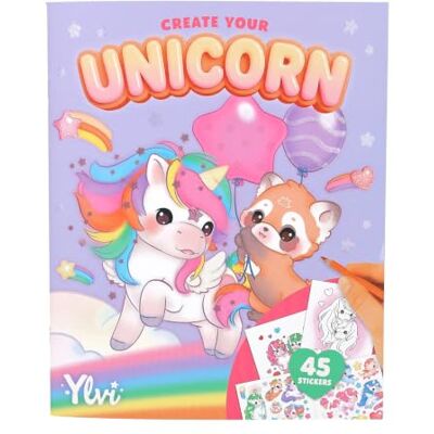 Depesche Ylvi Create Your Unicorn Kleurboek met 13 voorgedrukte pagina's om te schilderen, incl. 1 dubbelzijdige sticker, 14455 Depesche Ylvi Create Your Unicorn Kleurboek met 13 voorgedrukte pagina's om te schilderen, incl. 1 dubbelzijdige sticker, 14455